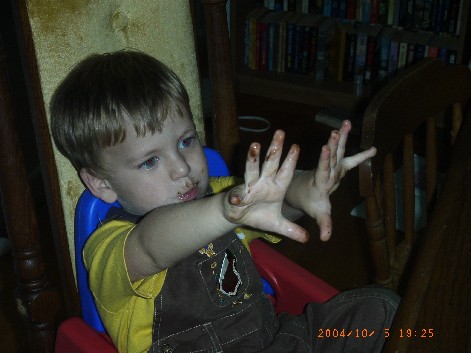 Alex holding his arms out