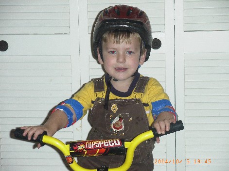 Alex on his new bike
