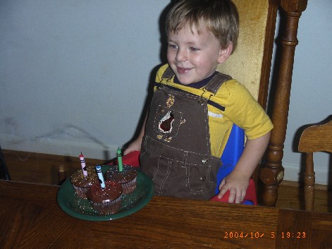 Alex's has blown the candles out