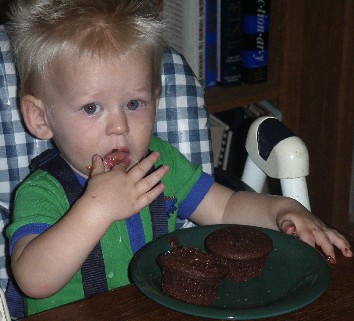 Ben eating cake