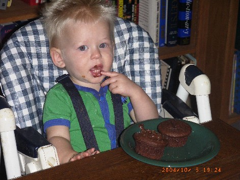 Ben eating cake