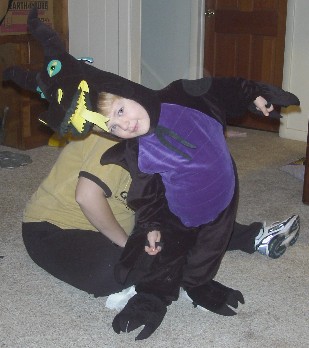 photo of Alex the dragon flying around