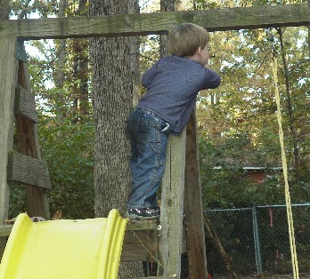 photo of Alex on the slide