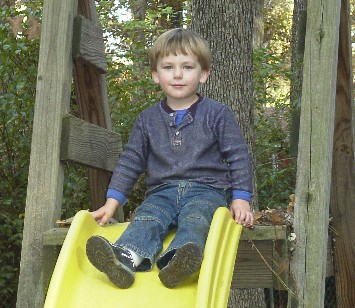 photo of Alex on the slide