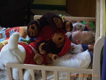 photo of Ben taking a nap